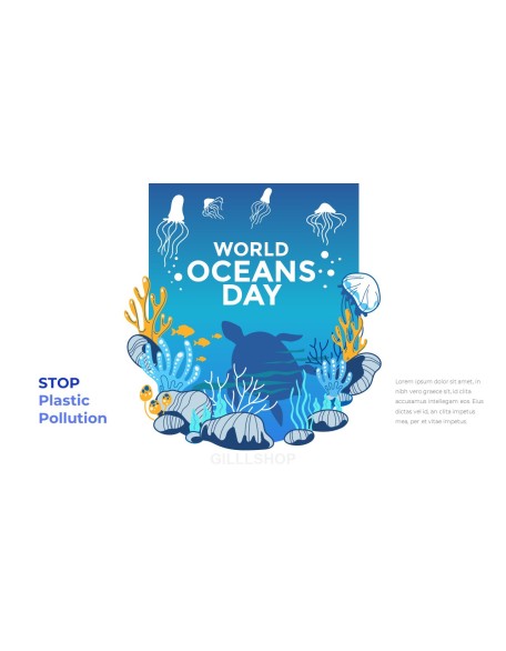 Stop Ocean Plastic Pollution PowerPoint Theme