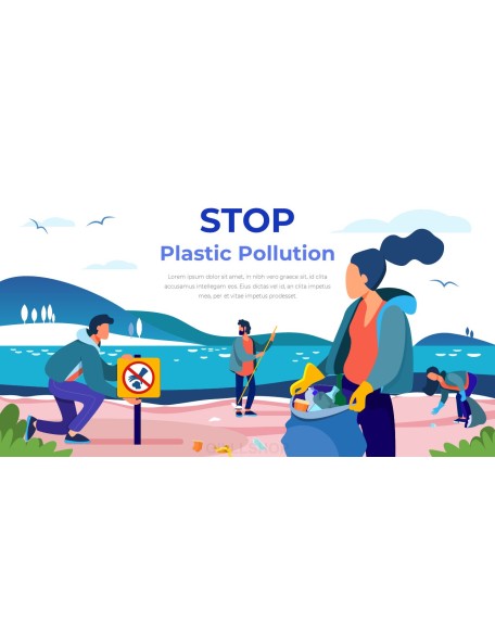 Stop Ocean Plastic Pollution PowerPoint Theme