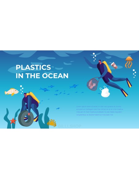 Stop Ocean Plastic Pollution PowerPoint Theme