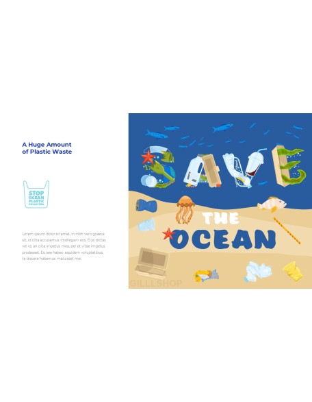 Stop Ocean Plastic Pollution PowerPoint Theme