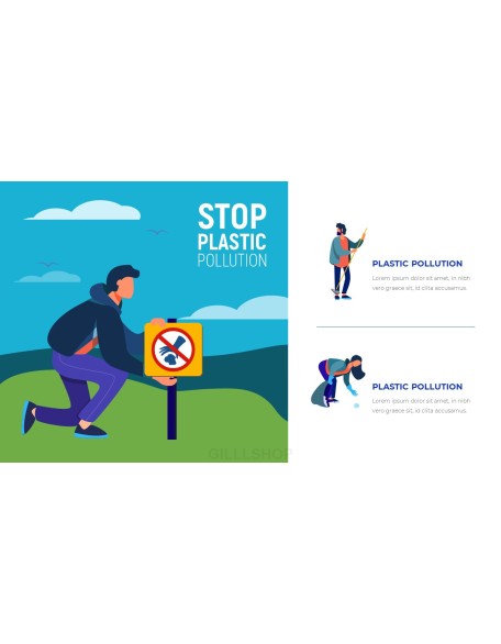 Stop Ocean Plastic Pollution PowerPoint Theme