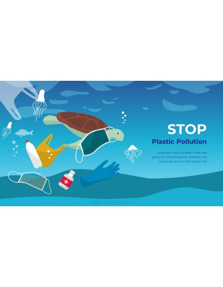 Stop Ocean Plastic Pollution PowerPoint Theme