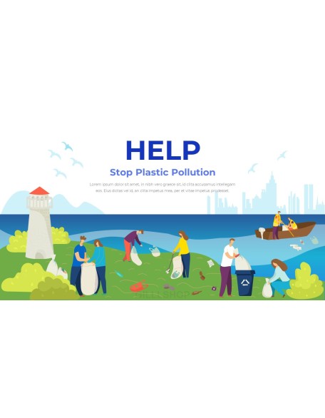 Stop Ocean Plastic Pollution PowerPoint Theme