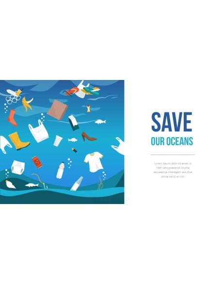 Stop Ocean Plastic Pollution PowerPoint Theme