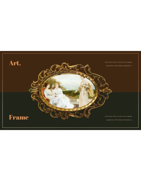 Vintage Frame Simple PowerPoint Template Design