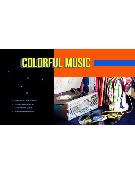 Music Colorful Life Easy PPT Template