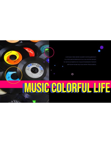Music Colorful Life Easy PPT Template