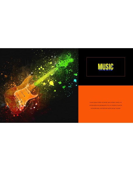 Music Colorful Life Easy PPT Template