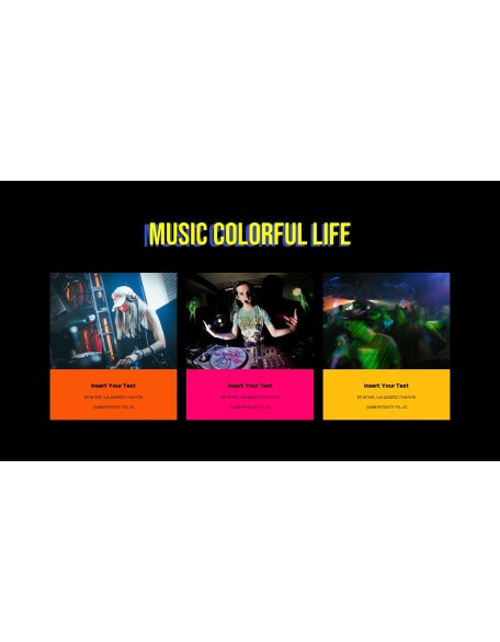 Music Colorful Life Easy PPT Template