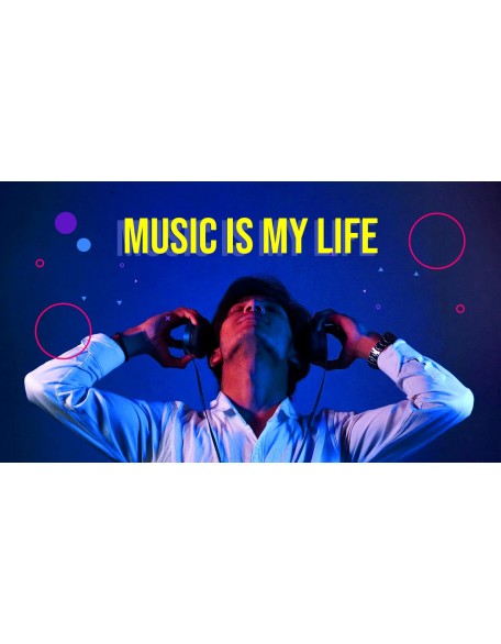 Music Colorful Life Easy PPT Template