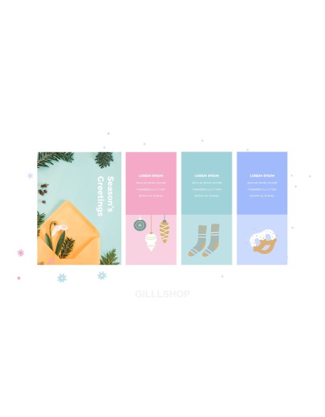 Season's Greetings PowerPoint Templates Multipurpose Design