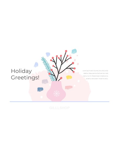 Season's Greetings PowerPoint Templates Multipurpose Design