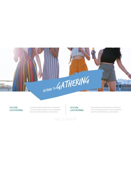 Social Gathering for Happy Hour Easy PowerPoint Design