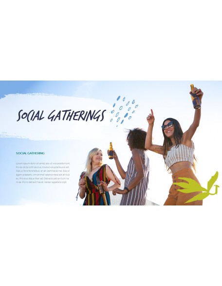 Social Gathering for Happy Hour Easy PowerPoint Design