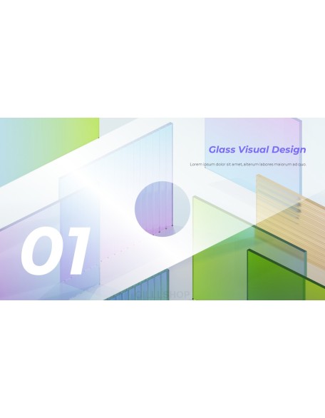 Glass Visual Design Slide PPT