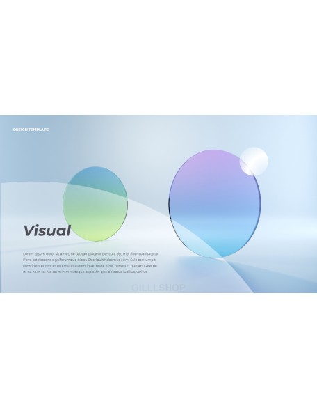 Glass Visual Design Slide PPT