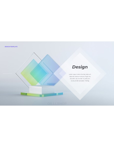 Glass Visual Design Slide PPT