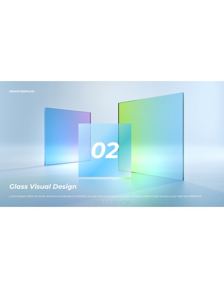 Glass Visual Design Slide PPT