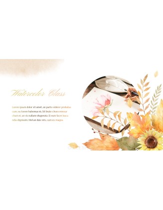 Fall Scenery with Watercolors Simple PPT Templates