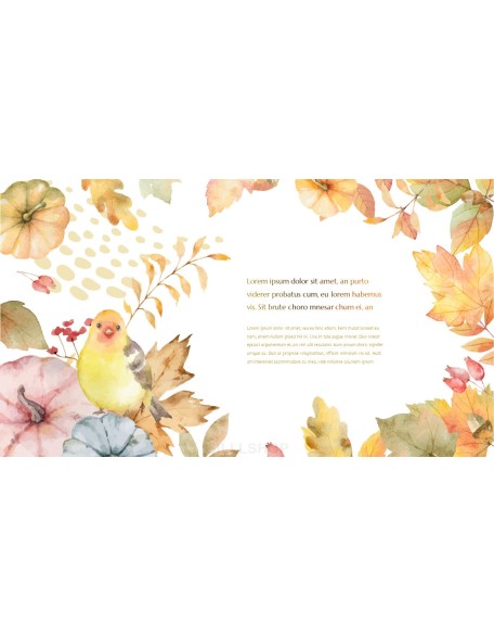 Fall Scenery with Watercolors Simple PPT Templates