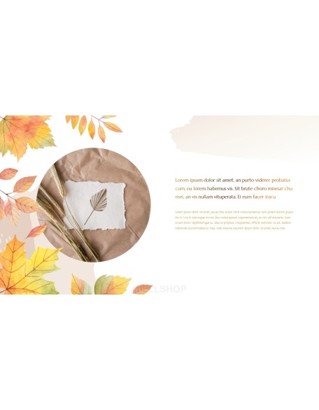 Fall Scenery with Watercolors Simple PPT Templates