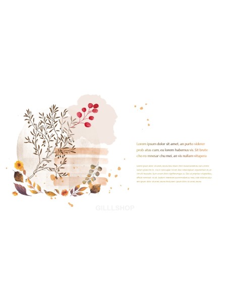 Fall Scenery with Watercolors Simple PPT Templates