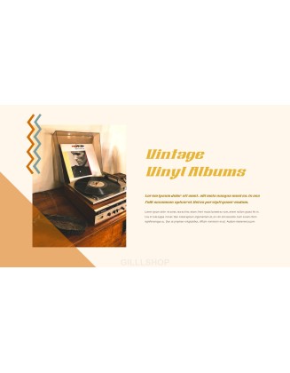 Retro Vinyl Collection Theme PPT Templates