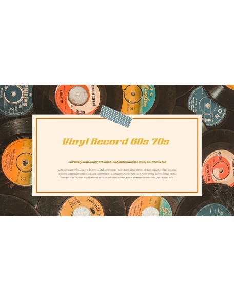 Retro Vinyl Collection Theme PPT Templates