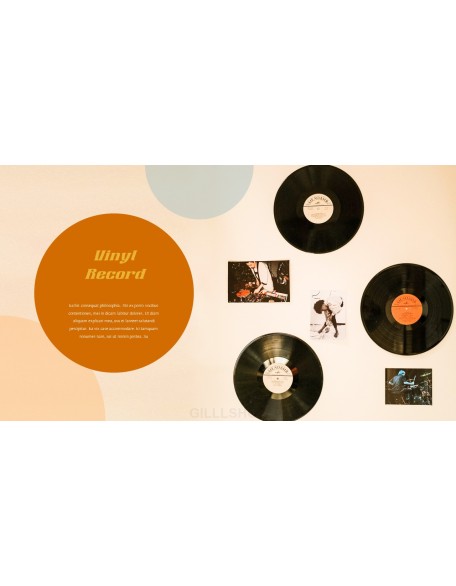 Retro Vinyl Collection Theme PPT Templates