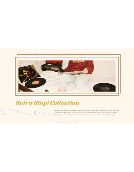 Retro Vinyl Collection Theme PPT Templates