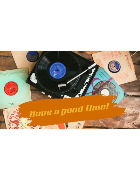 Retro Vinyl Collection Theme PPT Templates