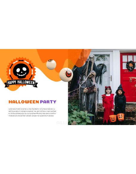 Happy Halloween company profile ppt template