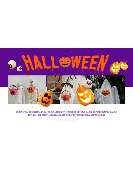 Happy Halloween company profile ppt template