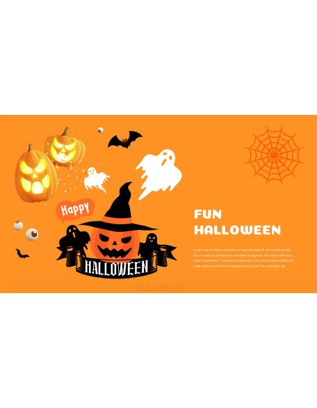 Happy Halloween company profile ppt template