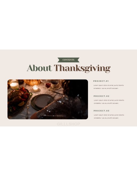 Thanksgiving Day design in powerpoint