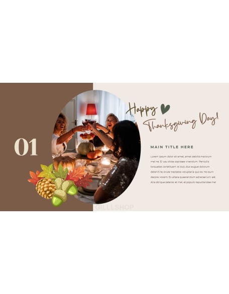 Thanksgiving Day design in powerpoint