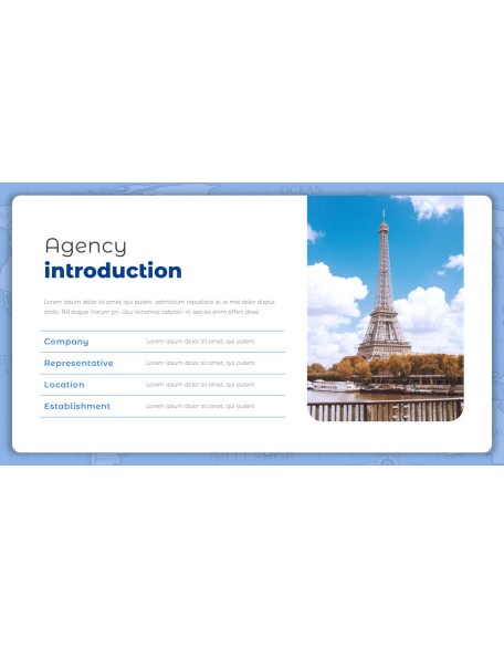 Travel Agency Introduction team presentation template