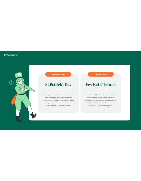 Saint Patrick's Day document template design