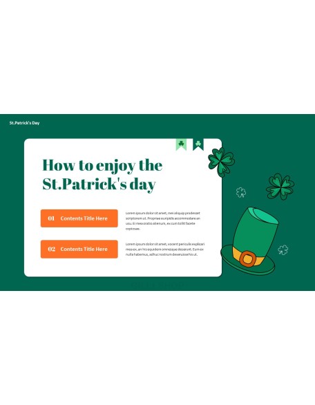 Saint Patrick's Day document template design