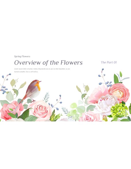 Spring Flowers Design pitch deck powerpoint templates