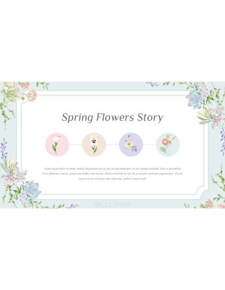 Spring Flowers Design pitch deck powerpoint templates