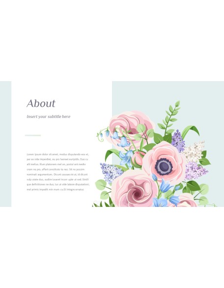 Spring Flowers Design pitch deck powerpoint templates