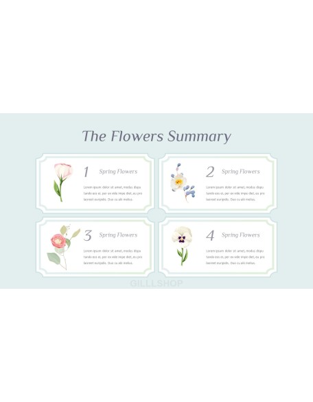 Spring Flowers Design pitch deck powerpoint templates