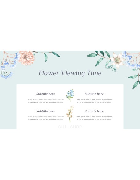 Spring Flowers Design pitch deck powerpoint templates