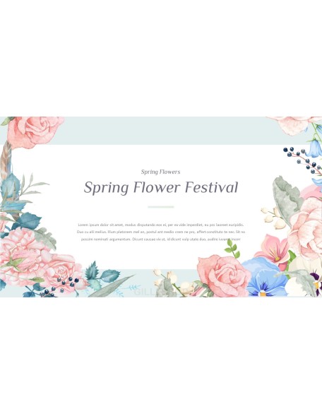 Spring Flowers Design pitch deck powerpoint templates