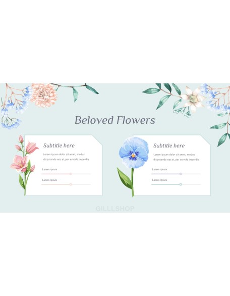 Spring Flowers Design pitch deck powerpoint templates