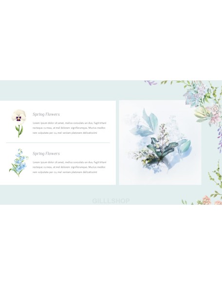 Spring Flowers Design pitch deck powerpoint templates