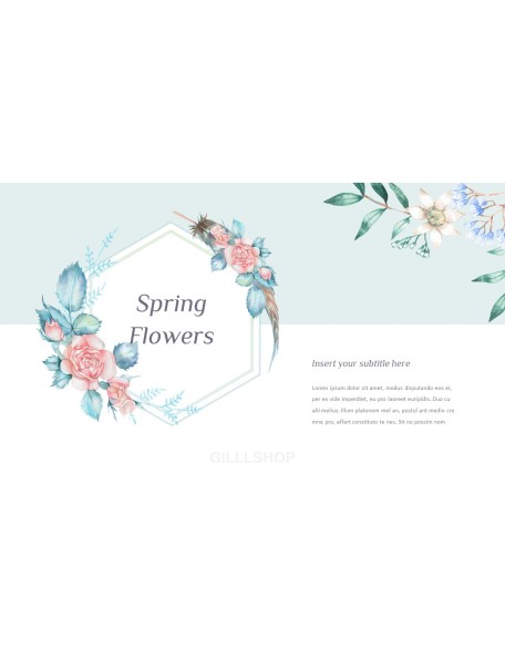 Spring Flowers Design pitch deck powerpoint templates