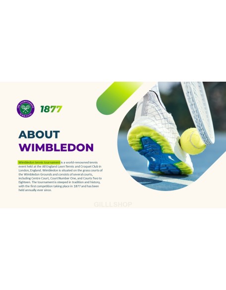 The Championships Wimbledon Tennis Product Pitch Presentation Template