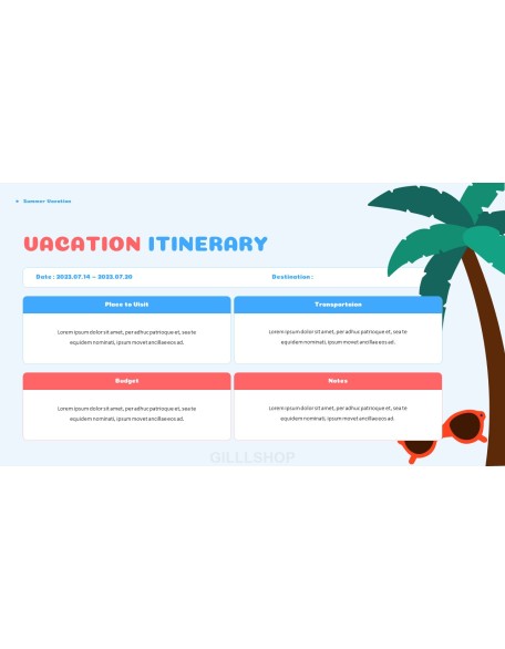 Summer Vacation Easy Presentation Template